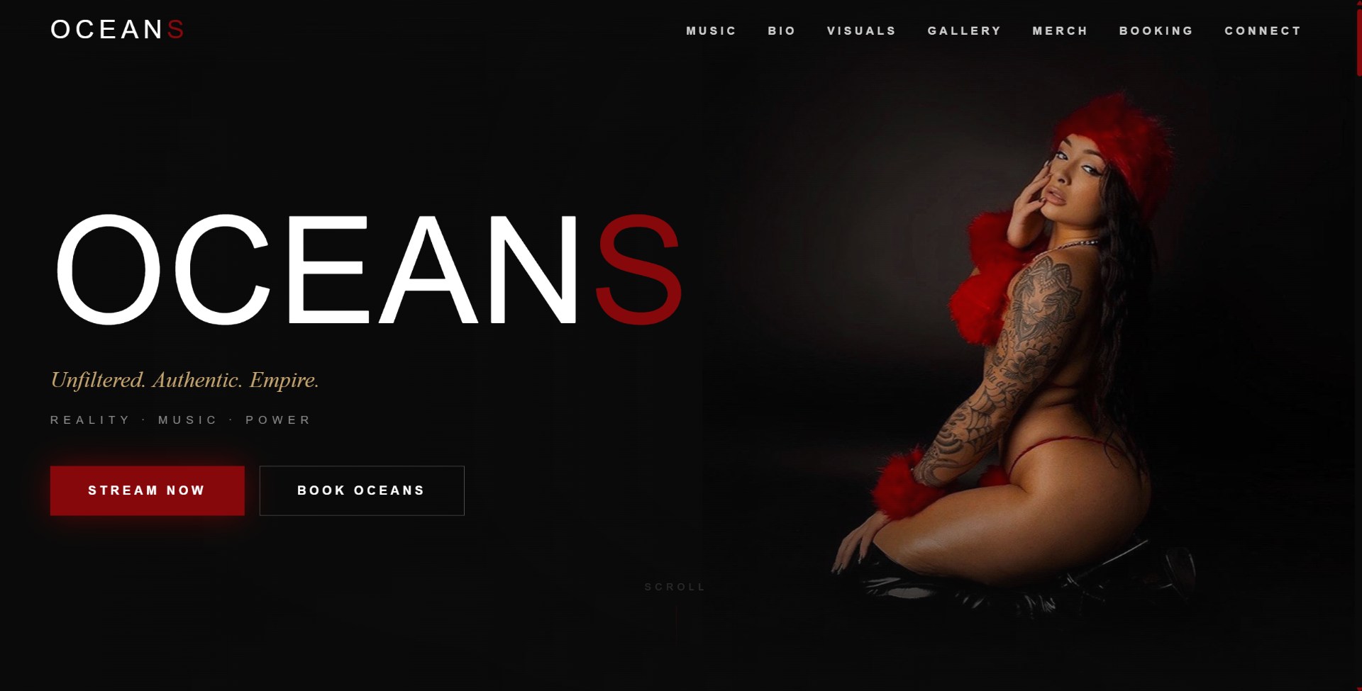 Oceans. Artist Brand • Music • Booking